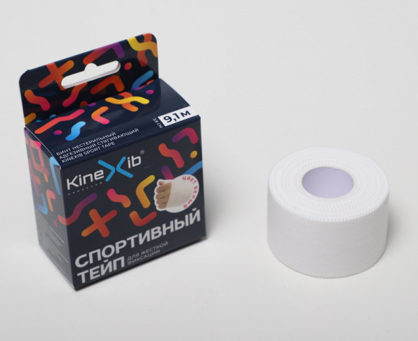 Спортивный тейп Kinexib (3.8см*9.1м) , №0, черный