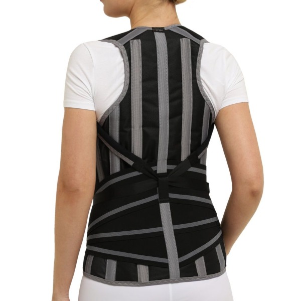 Корсет ортопедический грудопоясничный Б-2504, №4 Р2 черно-серый