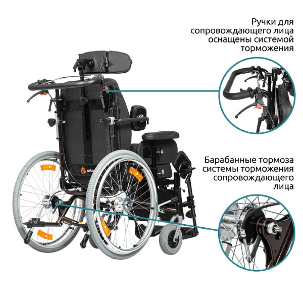 Кресло-коляска Ortonica Comfort 600 (PU/18) шир. сид.45 см