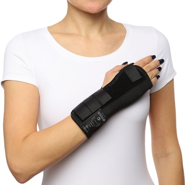 Бандаж для лучезапястного сустава F-201, №2, черный, левый