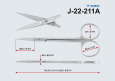 Ножницы глазные прямые остроконечные 115мм Н-41-1 J-22-211A