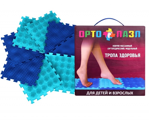 Коврик массажный (ортопедический) модульный "ОРТО ПАЗЛ", МИКС "Тропа Здоровья"