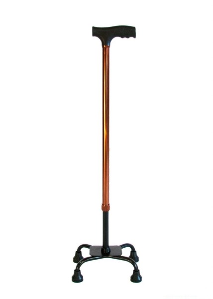 Трость опорная с четырьмя ножками ТР4. Основание:Малое