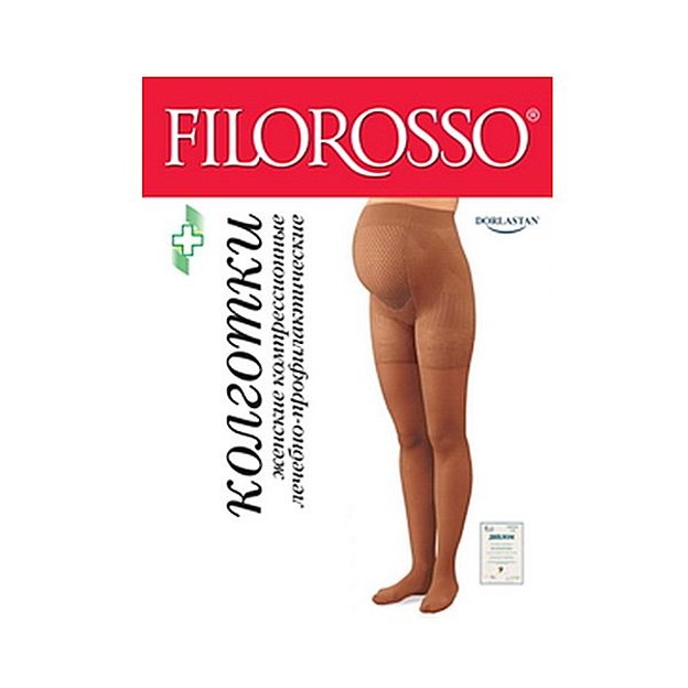 Filorosso Колготки компр. леч.-проф. д/ беременных "LUX" 40 den, №2, черный