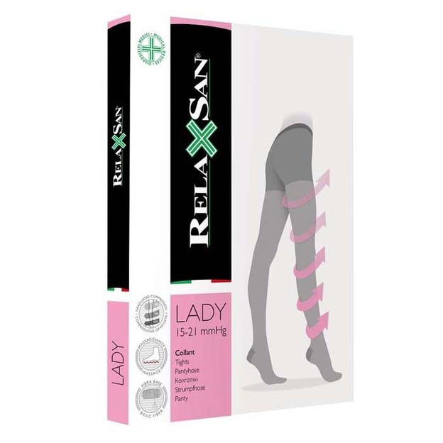 Колготы RelaxSan Collant LADY, 1 кл. компр., 70 den, 15-21 mmHg, арт.980А, №5, черный