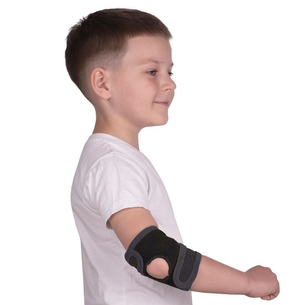 Бандаж для локтевого сустава Е-414 №1 синий с черным