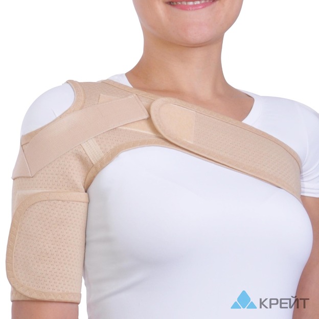 F-624 Бандаж для плеча и предплечья, №3, бежевый, правый