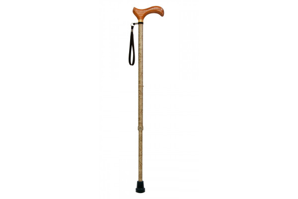 Трость телескопическая с деревяннной ручкой ТР1(01), с УПС, 