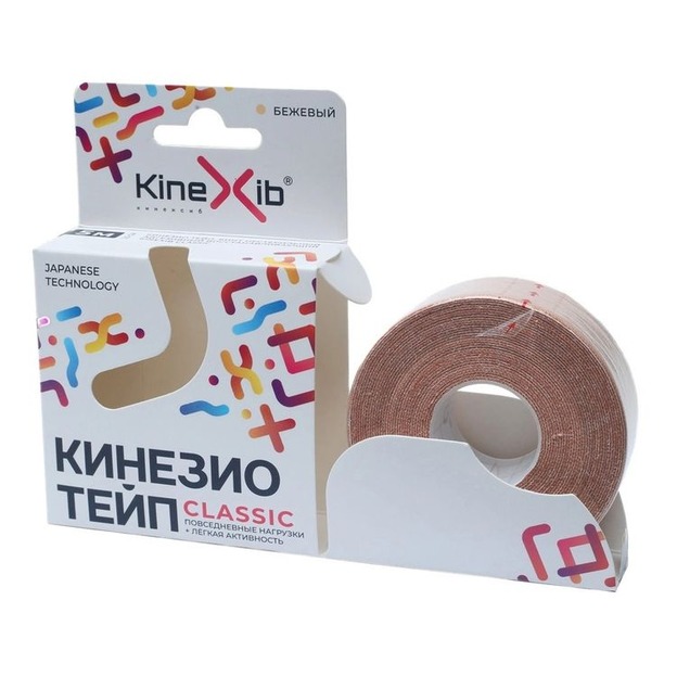 Кинезио-тейп Kinexib Classic (5м*2,5см) , №0, бежевый