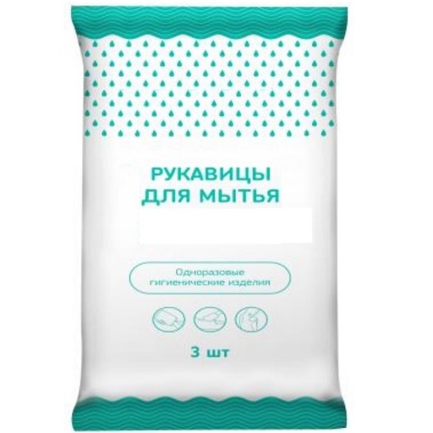 Рукавицы для мытья тела без ламинации