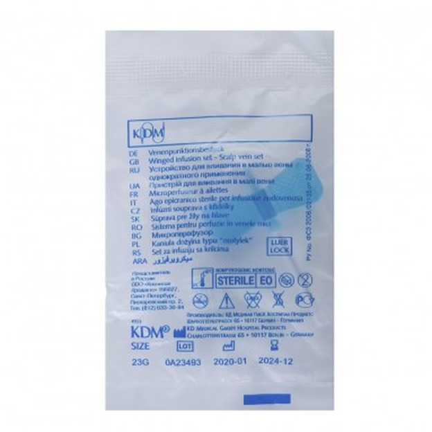 Катетер Бабочка 23G 0,6*19 KD-Fly №100