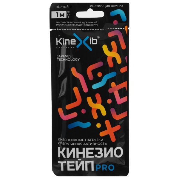 Кинезио-тейп Kinexib Pro (1м*5см) , №0, черный